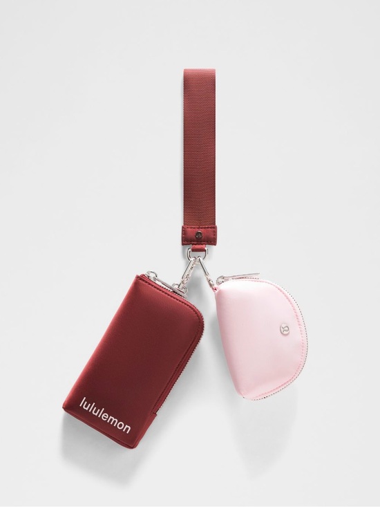 lululemon athletica Handbags - lululemon Dual Pouch Wristlet Wallet In Cranberry Charm/Pink Peal